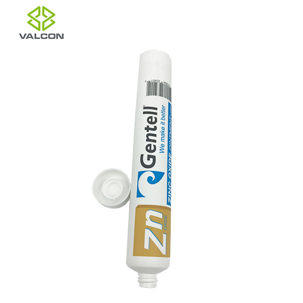 Customized Pharmaceutical Tube Packaging , White Screw Cap Plastic