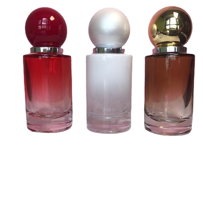 Portable Exquisite 30ml Perfume Spray Bottle Gradient Color Round Cap