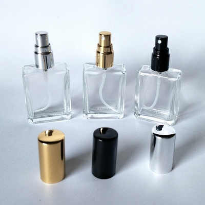 Flat Square Glass Perfume Spray Bottle 15ml Empty Recyclable Filling