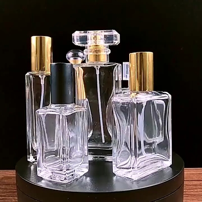 custom luxury perfume spray bottle 30 ml 50 ml rectangle square empty glass perfume bottle