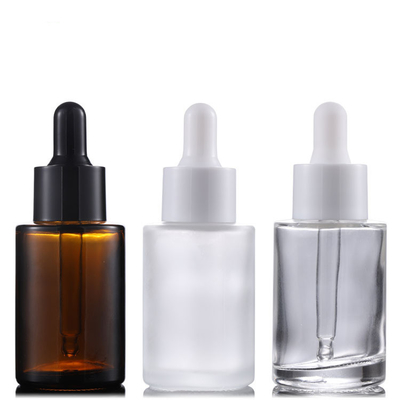 Round Essential Oil Bottle Glass Cosmetic Serum Dropper Bottle 10ml 15ml 20ml
