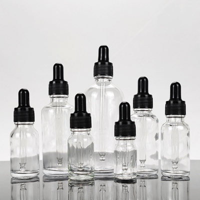 White Fine Ribbed Glass Essential Oil Bottles With Dropper 0.1kg