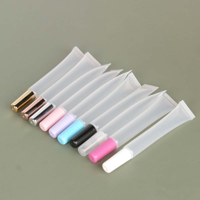 OEM ODM Plastic PP Cosmetic Squeeze Tubes For Lip Gloss 15ml