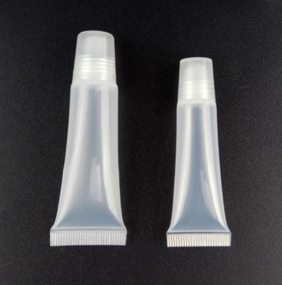 Oblique Neck 5ml 10ml White Lip Gloss Squeeze Tubes MSDS SGS