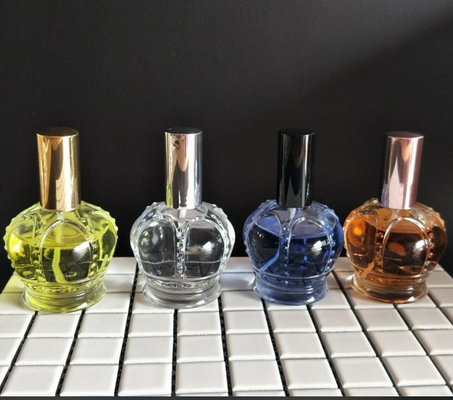 Refillable Round Shape 80ml Empty Flint Glass Refillable Perfume Spray Bottles With Spray Atomizer