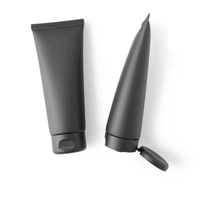 Matte Black PP PE Empty Cosmetic Tubes Lotion Squeeze Bottles 50ml 100ml