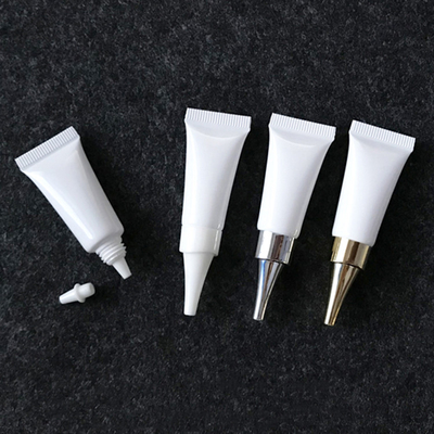 White Soft Recyclable PE Empty Cream Cosmetic Squeeze Tubes 3ml