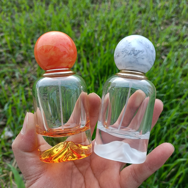 Recyclable 50ml Perfume Spray Bottle Thick Bottom Bayonet Color Glass
