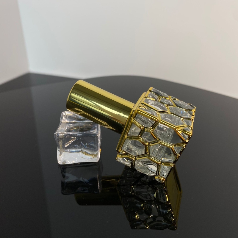 10ml Perfume Spray Bottle Water Cube Golden Bottle Portable 500 Pcs