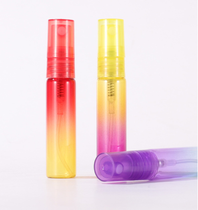 Colorful 5ml Perfume Spray Bottle Portable Plastic Hot Stamping