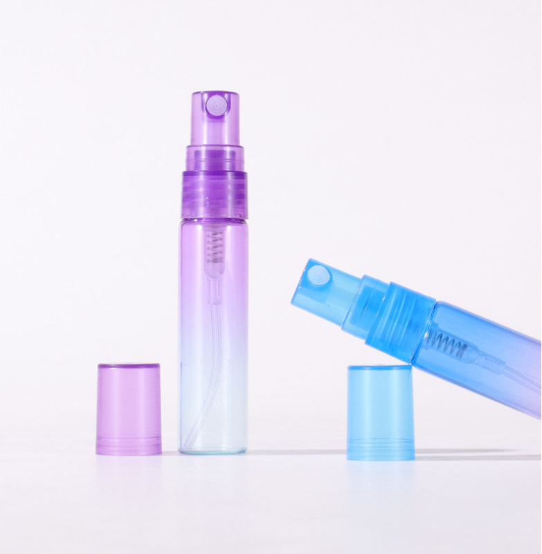 Colorful 5ml Perfume Spray Bottle Portable Plastic Hot Stamping