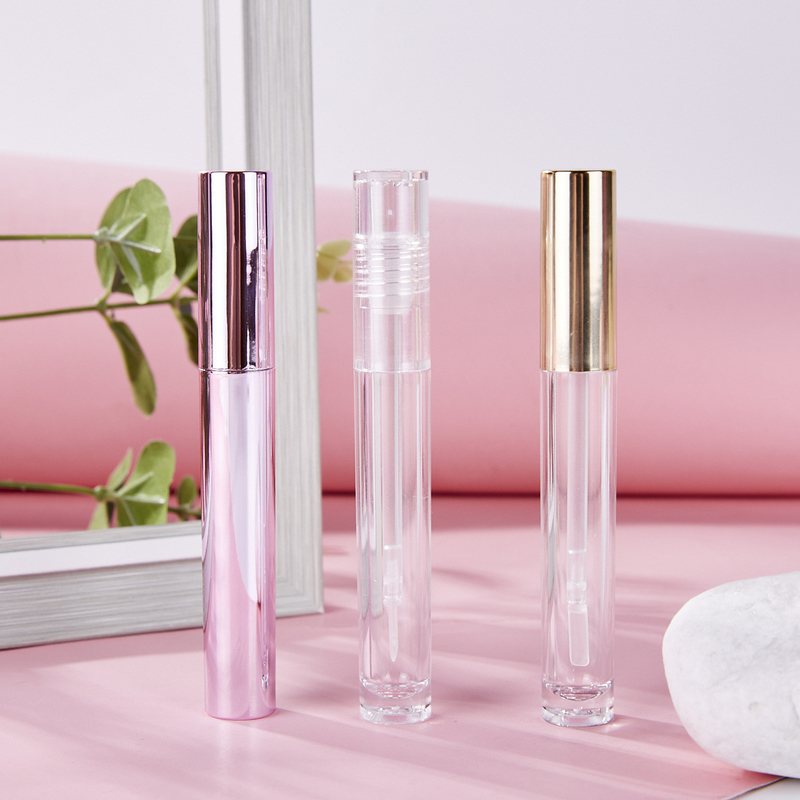 5ml Clear Empty Lip Gloss Tubes With Custom Logo Round Lipgloss Contaniner