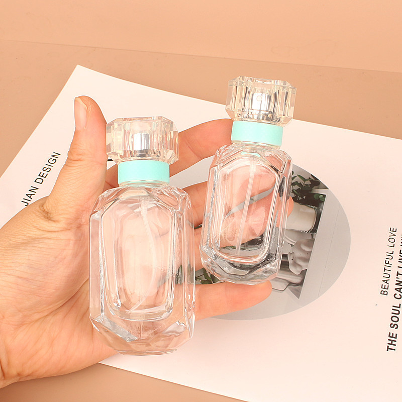 Refillable Perfume Spray Bottle Atomizer 50ml Flat Round