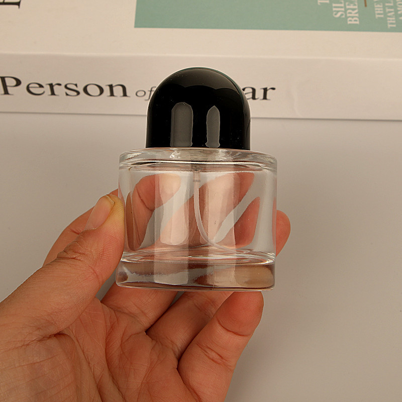 Clear 50ml Perfume Spray Bottle Glass Portable Press Refillable