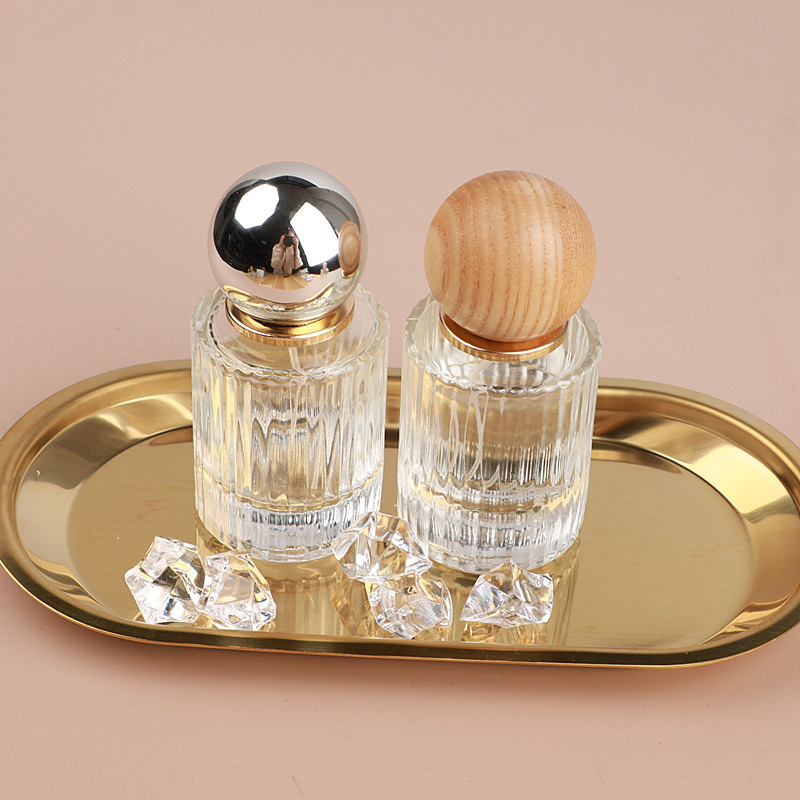 Portable Perfume Spray Bottled 30ml 50ML Glass Empty Walnut