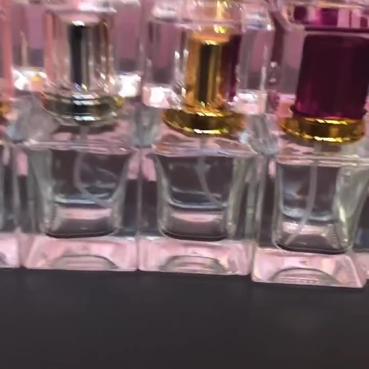 30ML Perfume Subpackage Bottle 50ML Spray Acrylic Cap Square Glass