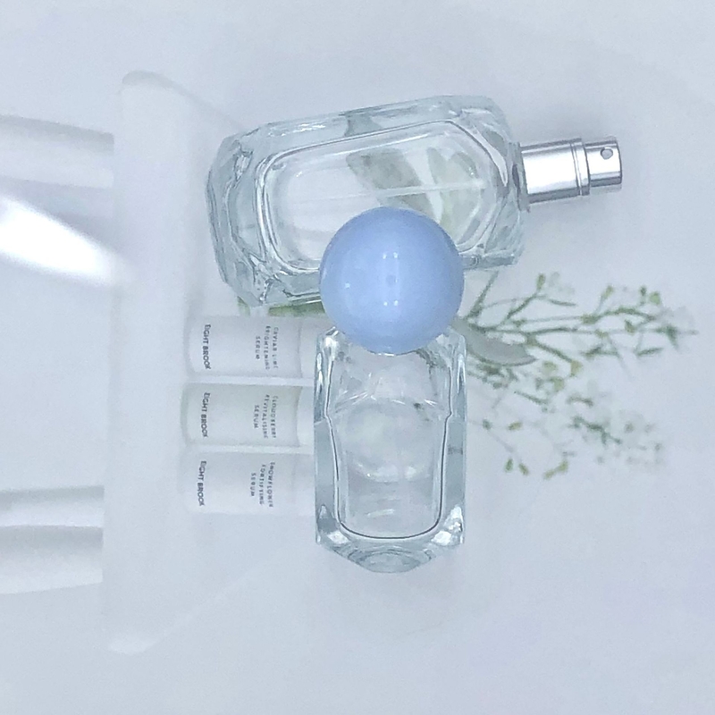 30ml 50ml Perfume Spray Bottle Glass Baby Blue Empty Refillable 500pcs
