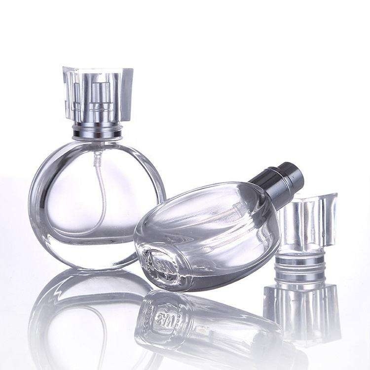 Oval Shape Perfume Spray Bottle Sprayer Refill Transparent Glass 25ml