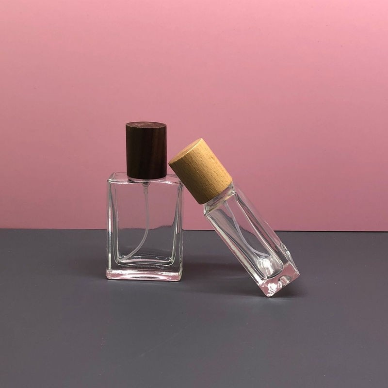 30ML Premium Perfume Bottle Wood Cap Portable Glass Empty 500pcs