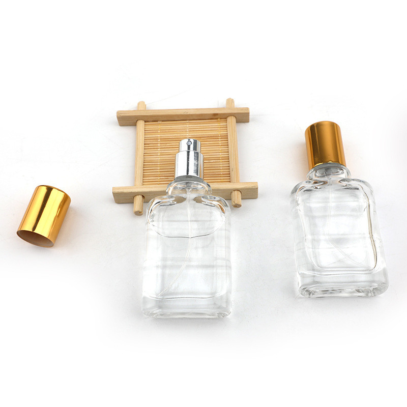 500 Pcs Glass Split Bottle 30ml Screw Shaped Square Perfume Sample