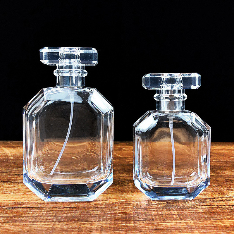 MSDS Refillable Perfume Spray Bottle 50ml 100ml Glass Sub Flat Round