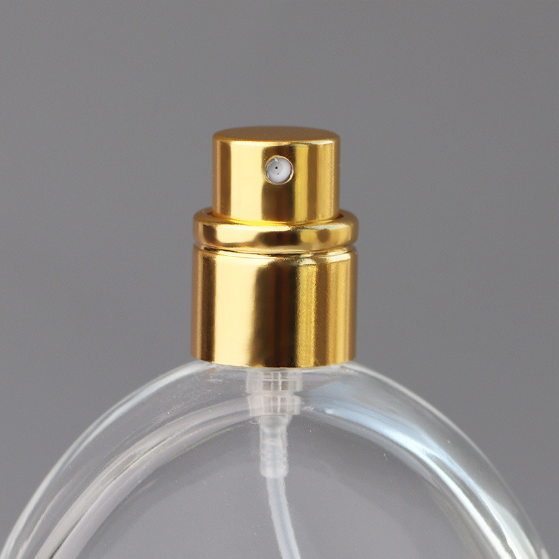 Glass Oval Perfume Spray Atomizer Bottle 50ml Transparent