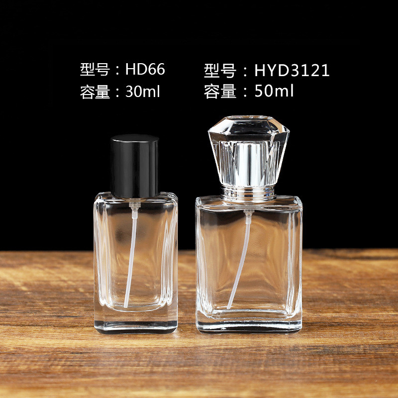 Transparent Glass Perfume Bottle 30ml 50ml Portable 5000 Pcs