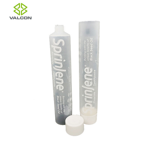 Round 75 ML Toothpaste Packaging Tube , Screw Cap White Tube Packaging