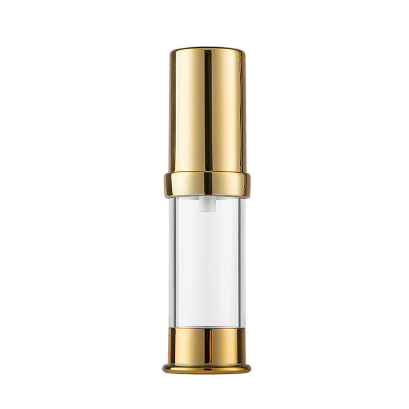 Recycable Gold Airless Cosmetics Lotion Pump Bottle 5ml 10ml 20ml