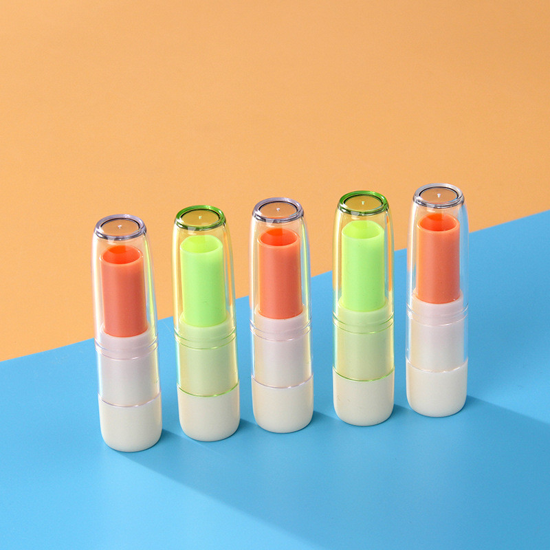 Cylinder Colorful PP Empty Mini Lip Balm Tubes Screen Printing 5g