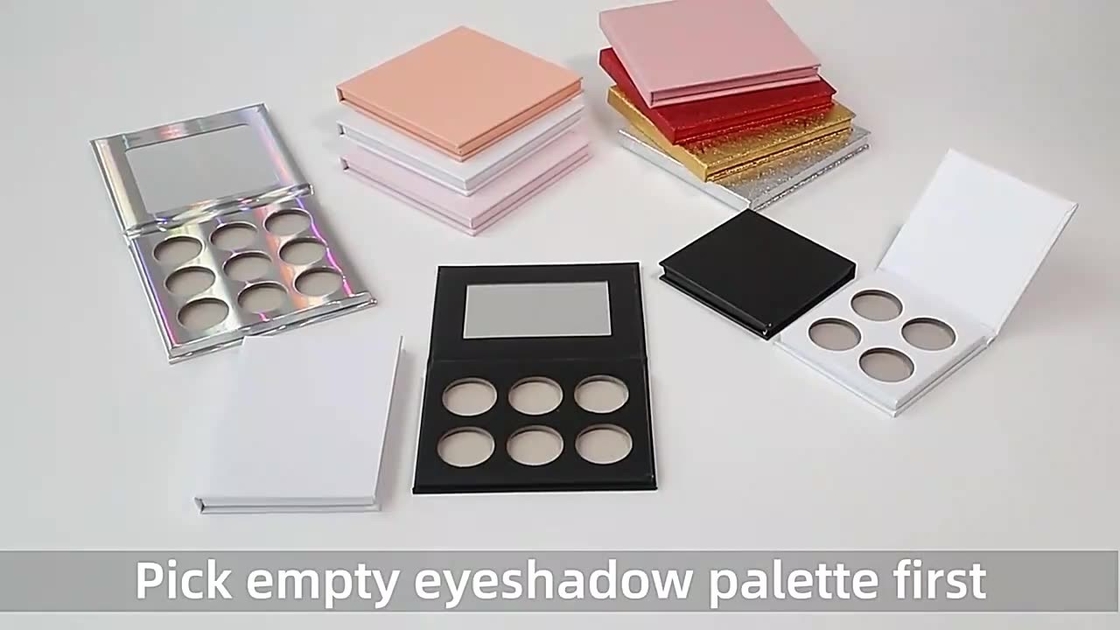 CMYK printing Blank Eyeshadow Palette OEM Empty Eyeshadow Compact