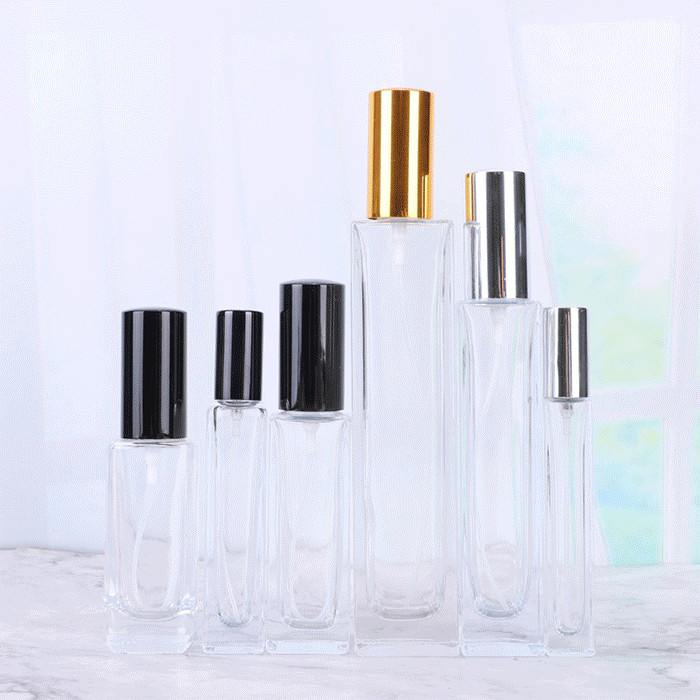 custom luxury perfume spray bottle 30 ml 50 ml rectangle square empty glass perfume bottle