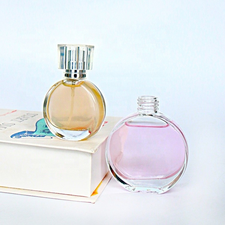 25ml 30ml 50ml Empty Flint Glass Flat Refillable Perfume Bottles perfume spray bottle