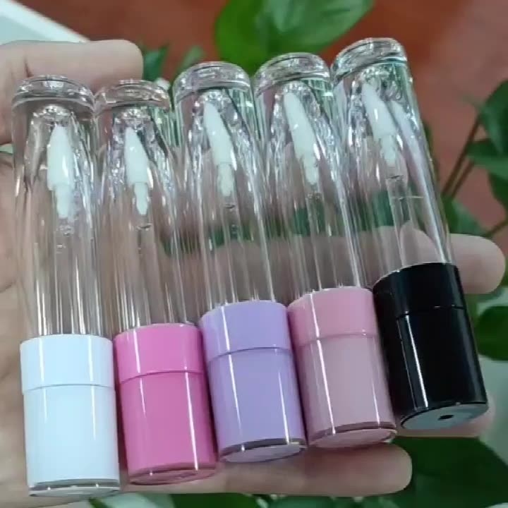 OEM empty lip gloss tube cute lipgloss tubes 5 colors  Plastic Lip Gloss Tube
