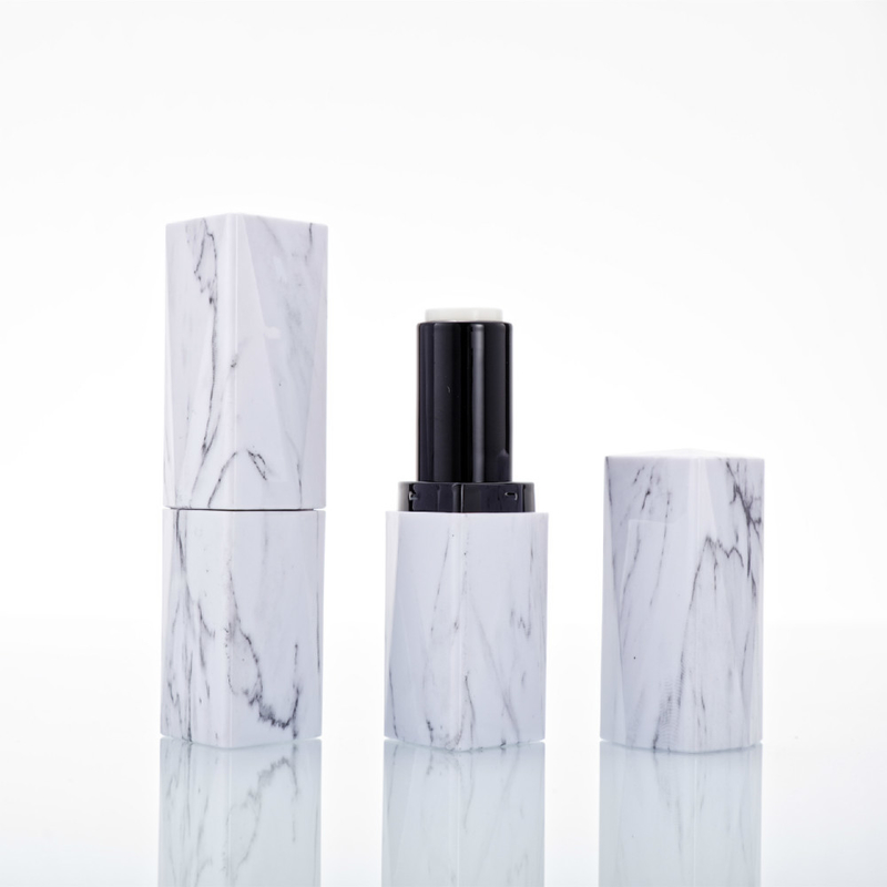 Cylinder Matte Marble Square Empty Lipstick Tubes DIY 4-5g