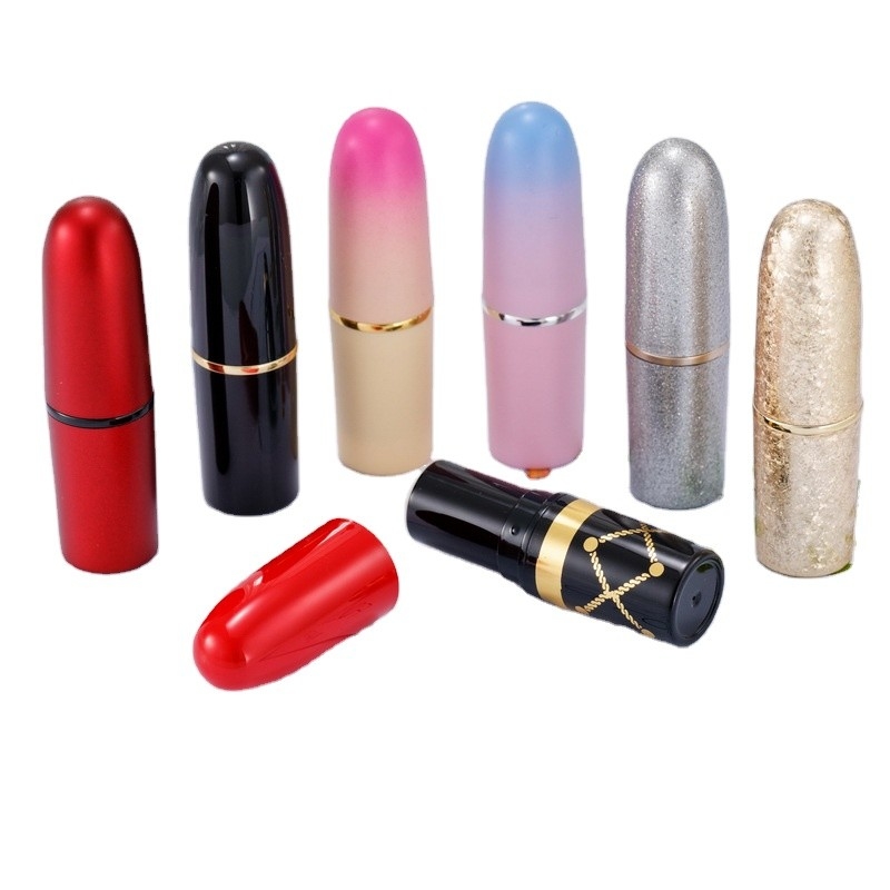 Multiple Color  Round ABS Refillable Empty Lipstick Tube 3.5g