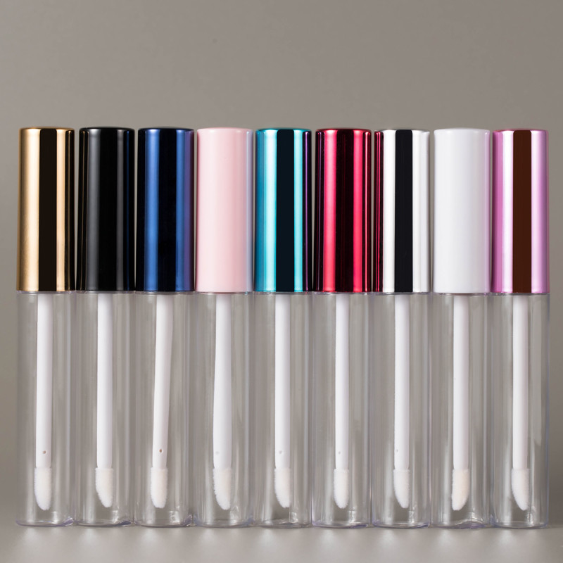 OEM ODM Clear Round Lip Gloss Containers Wand Tubes UV Coating