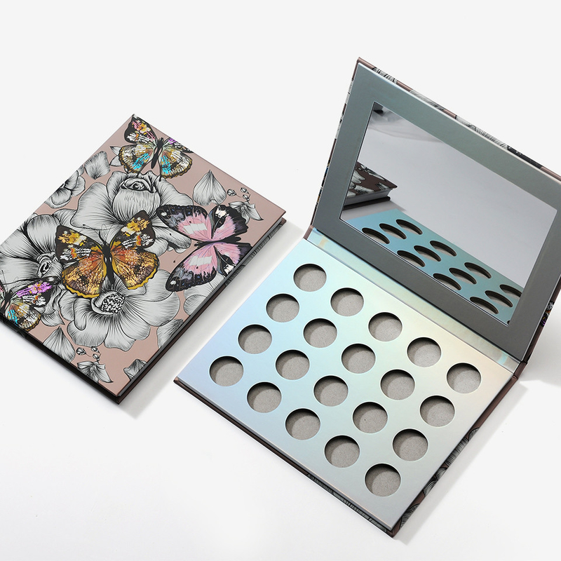20 Color Custom Empty Eyeshadow Palette With Mirror MSDS CE