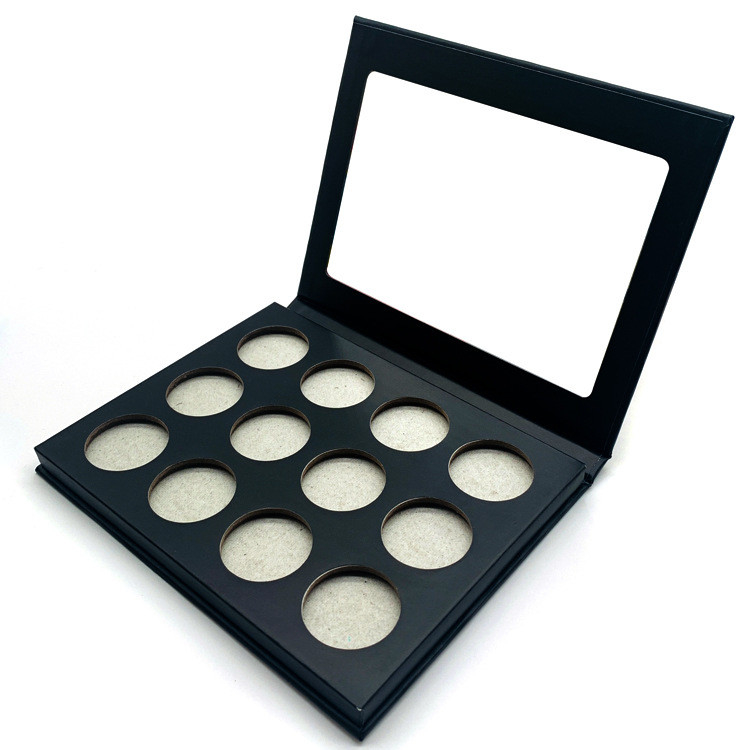 12colors Empty Eye Shadow Palette cuatomized palette with mirror