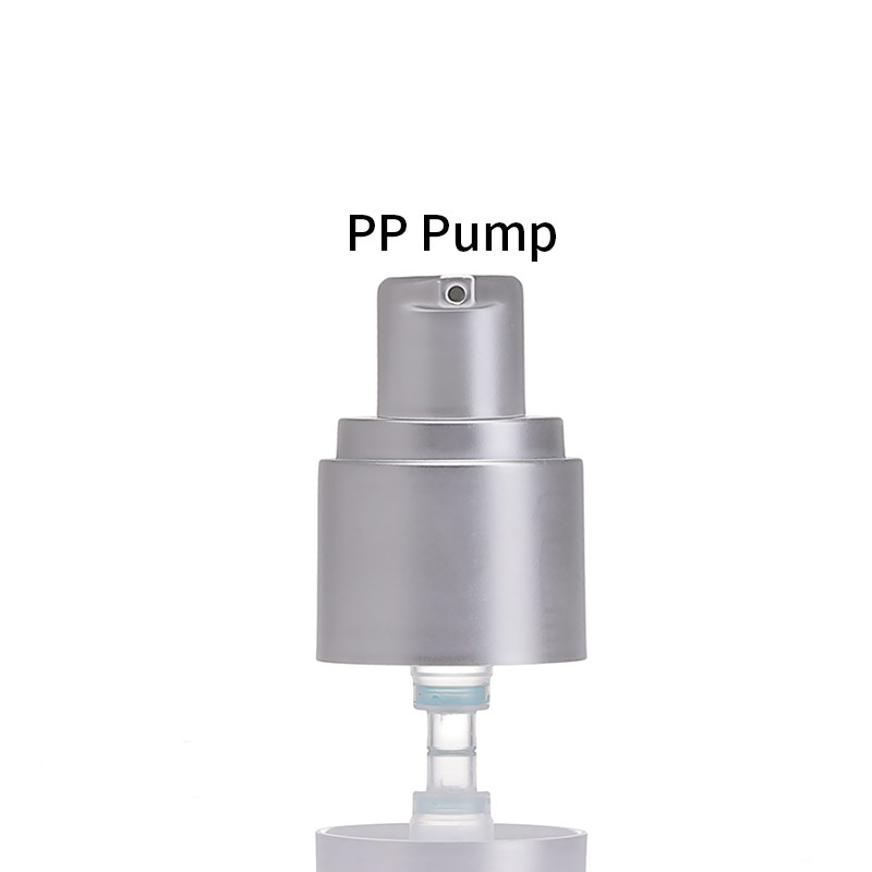 Round Transparent Vacuum Pump Bottle Cosmetic 30ml 50ml 90ml
