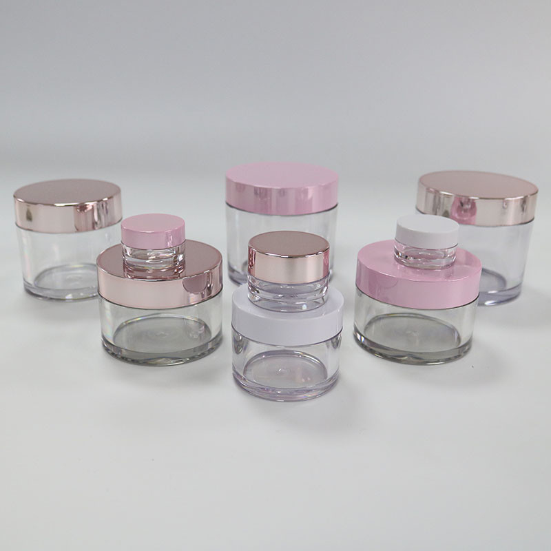 ABS Face Cream PET Plastic Jar With Plastic Lid 2Oz  4Oz 8Oz