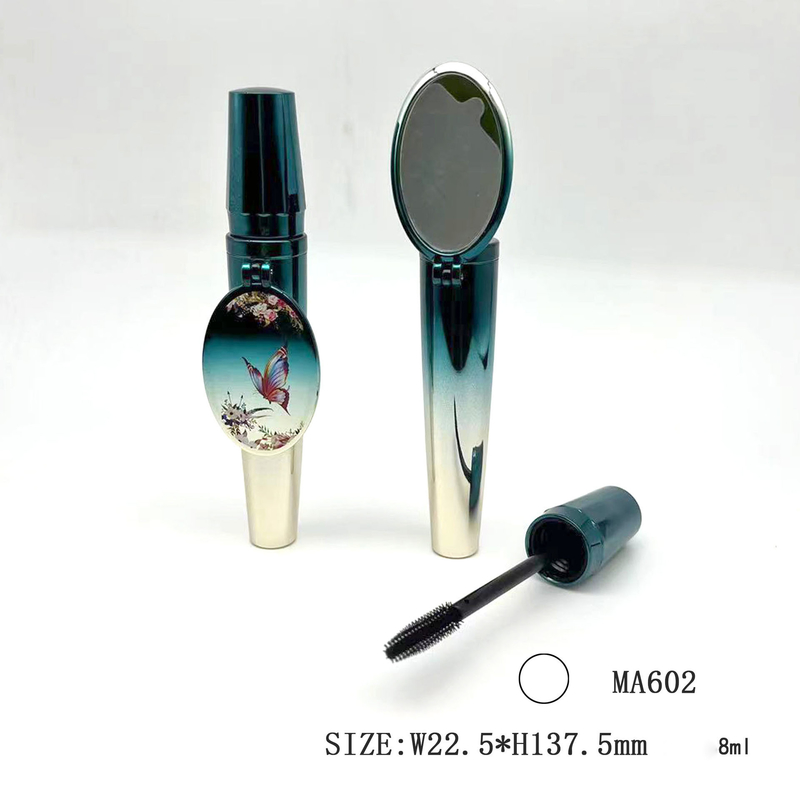8ml ABS Green Mascara Tube Eyelash Tube Bottle With Mirror