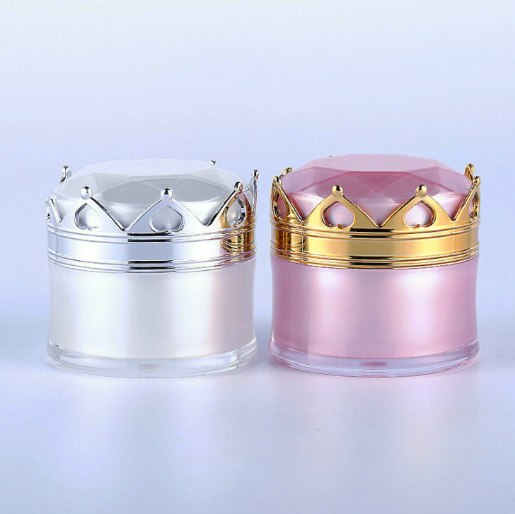 Crown Cosmetics Cream Empty Jars With Gold Lids 5g 10g 15g