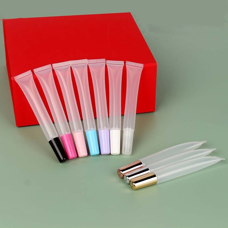 OEM ODM Plastic PP Cosmetic Squeeze Tubes For Lip Gloss 15ml