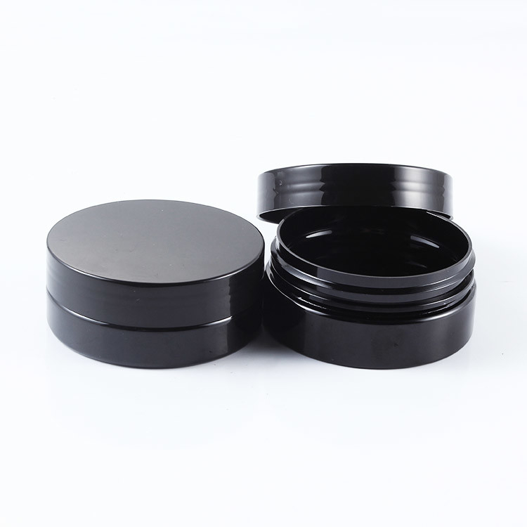 Empty PET Plastic Cosmetic Jar 100ml 120ml 150ml 200ml 250ml 300ml 500ml 8oz Black Color
