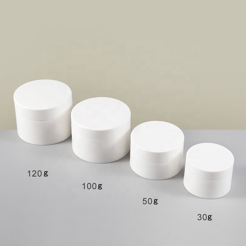 30g 50g 100g 120g 4oz Cream Packaging Clear Pet Plastic Cosmetic Jars With Plastic Lid