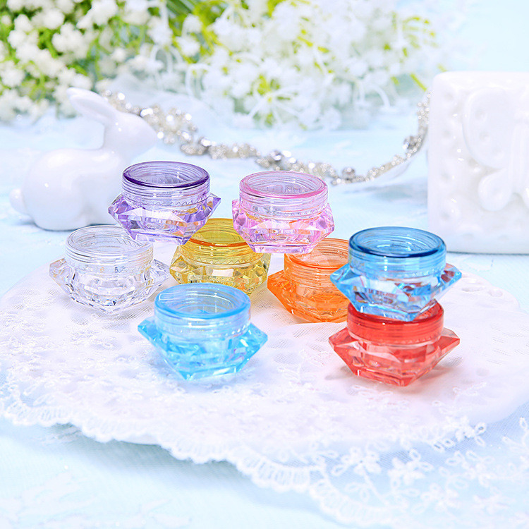 3g/5g Diamond-Shaped Plastic Cosmetic Jars Cream Box For Cream Bottle Trial Sample
