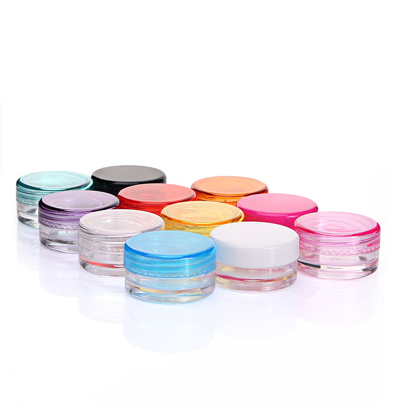 SGS Portable 2g Plastic Cosmetic Jars Small Cosmetic Travel Pots