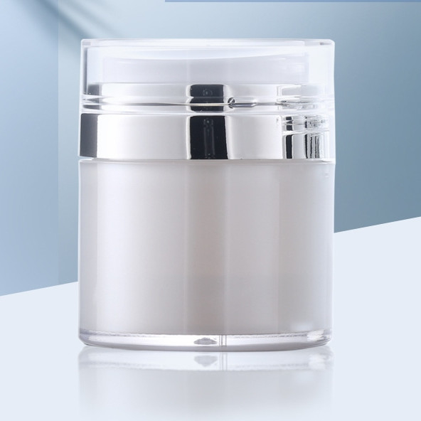 OEM ODM White Acrylic Airless Pump Cream Jar 15g 30g 50g