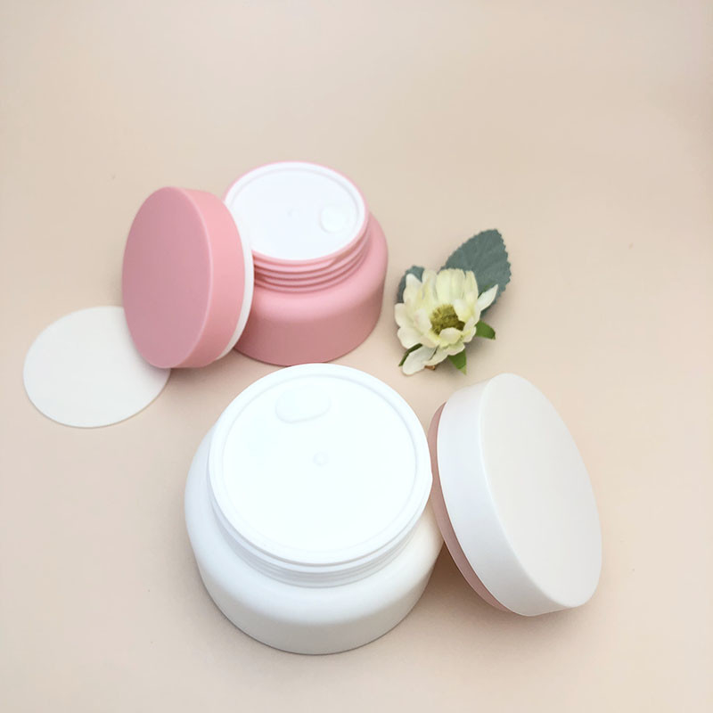 68mm Anodized Caps Acrylic Skin Care Face Cream Jar 350ml